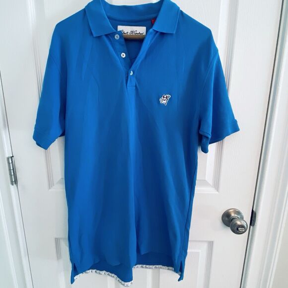 ROBERT GRAHAM Golf Polo Mens Size Small Classic Pique Shirt Devil Logo Pitchfork - Picture 1 of 12